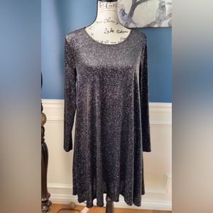 Chelsea and Theodore glitter dress long sleeve